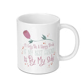 Bride Best Friend Mug, Bridal Party Gift, Wedding Day Present, Bridesmaid Mug, Custom Coffee Mug, Gift for Bestie, Floral Wedding Mug - Tawshia